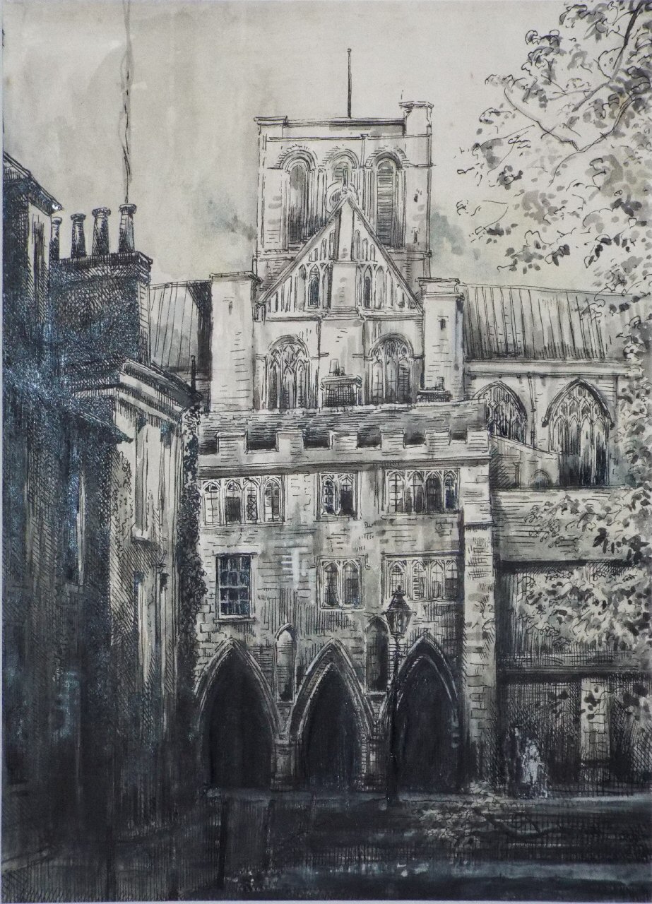 Ink & Watercolour - Winchester Cathedral